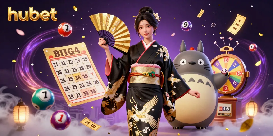 Engage with thrilling lottery elements at hubet, featuring a vibrant prize wheel and colorful numbered balls.