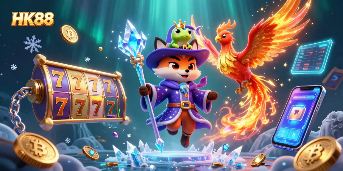 HK88 offers immersive gaming experiences with vibrant slot elements and enchanting characters.