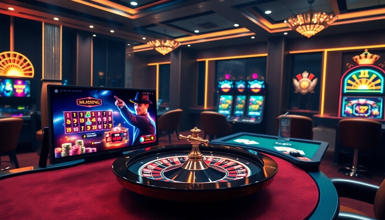 Engaging gameplay at trang chủ 789p with roulette, slots, and poker chips.