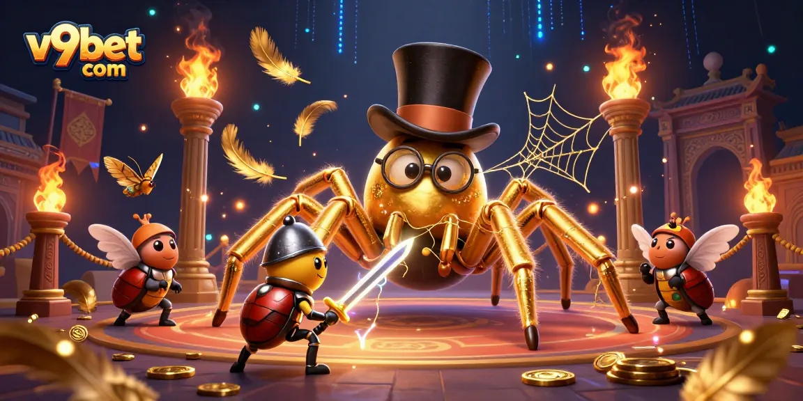 Engage in dynamic gameplay at v9bet com with a thrilling casino scene featuring unique characters and rich visual elements.