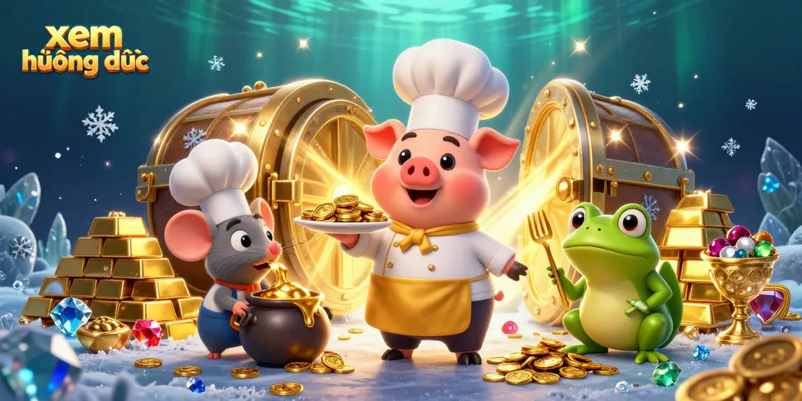 Experience the vibrant world of "xem hướng dẫn" through engaging casino-themed characters exploring golden riches.