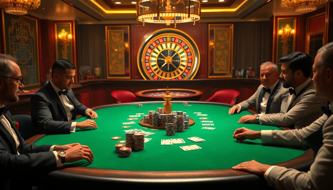 Gambling strategies unfold at the poker table featuring vào lưới elements with high-stakes excitement.