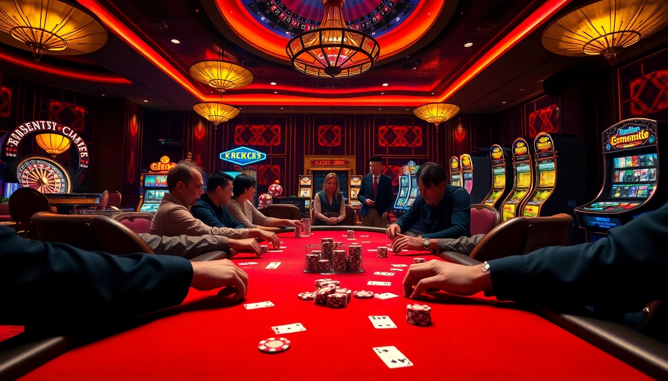 Experience the thrilling atmosphere of B52 CLUB with players engaged in a high-stakes poker game.