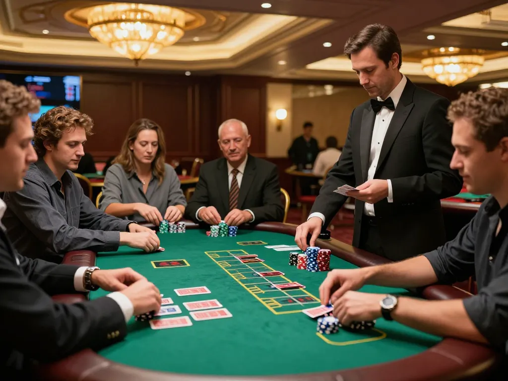 Players engaging in a strategic game of blackjack at SC88's upscale casino