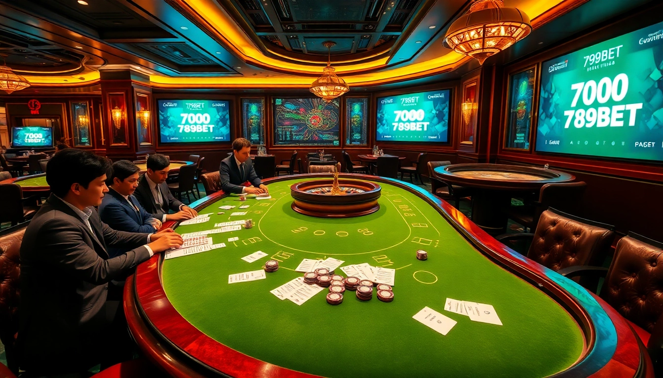 Experience high-stakes gaming at 789BET online casino tables with luxurious ambiance and vibrant betting options.