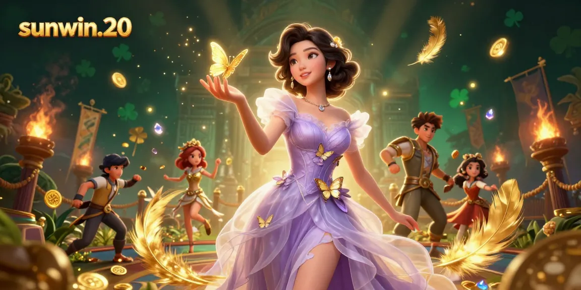 Experience the excitement of sunwin.20 with vibrant 3D casino elements and a stunning illustration.