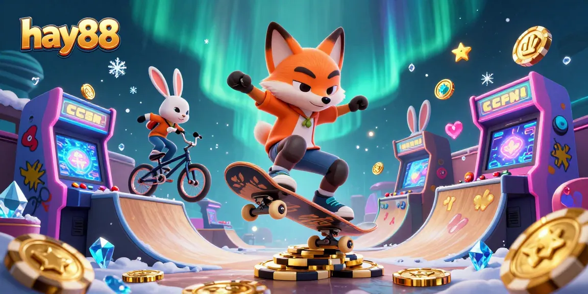 Experience thrilling gaming at hay88 with dynamic 3D characters in a vibrant casino setting.