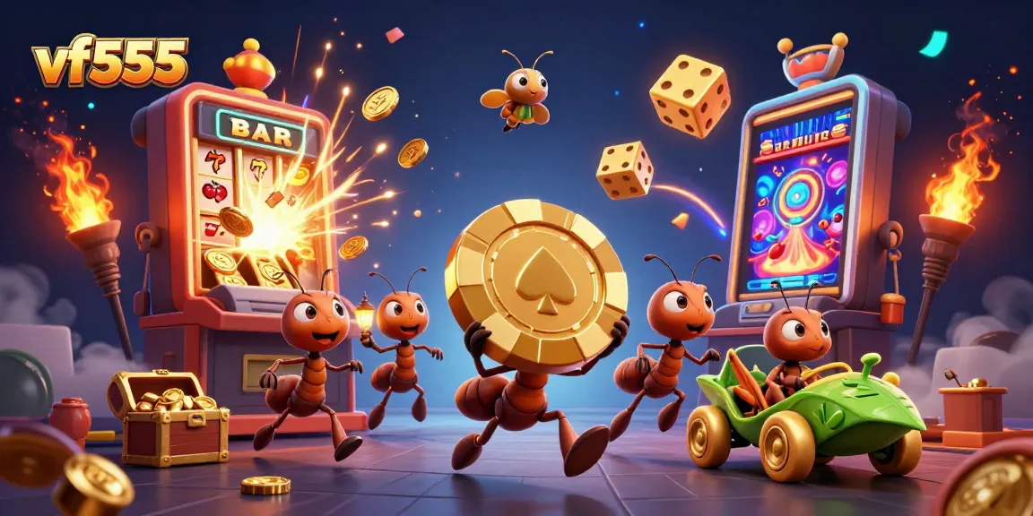 Experience thrilling wins with vf555 at an adventure-packed 3D heist in a casino setting.