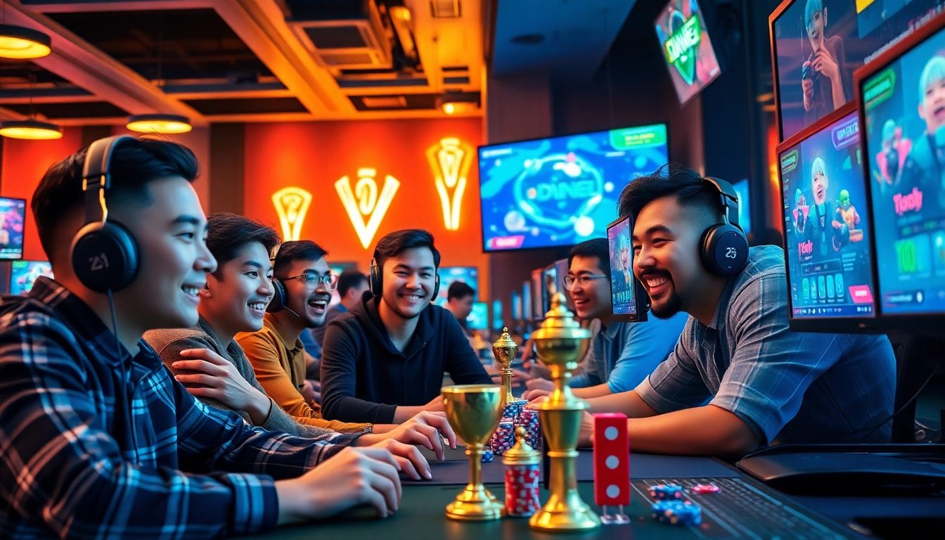 Exciting gaming atmosphere at DN88, showcasing players immersed in online betting.