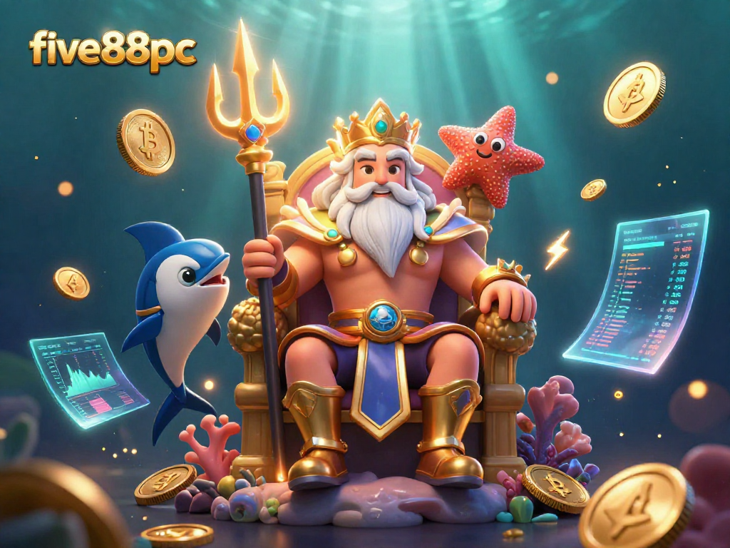 Experience excitement with five88pc as Neptune and allies illustrate vibrant casino elements.