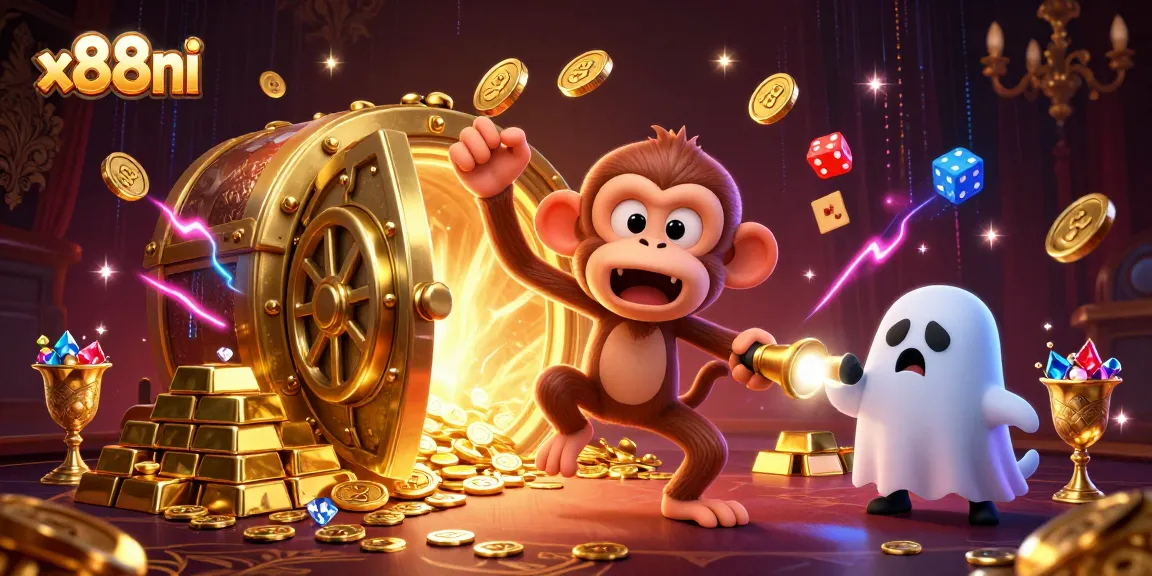 x88ni players hunt for treasure in an exciting haunted casino with golden juggles