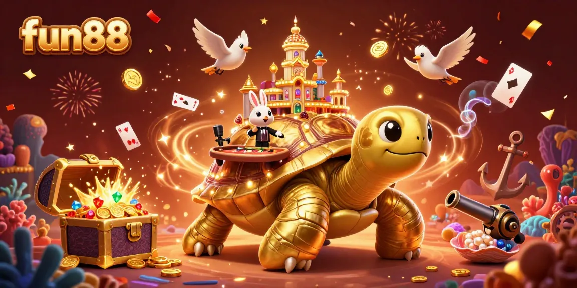 Experience the thrill of winning at fun88 with a dazzling 3D casino illustration full of excitement.