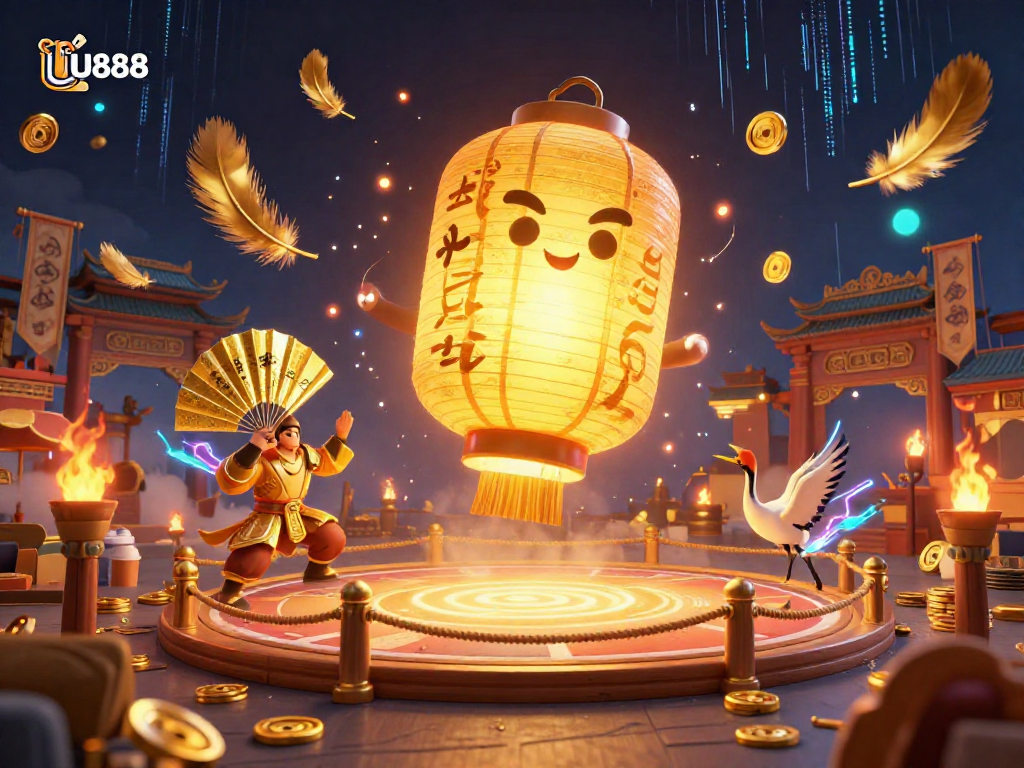 Engage in thrilling gaming adventures with U888's vibrant casino spirit scene showcasing dynamic elements and lucky symbols.