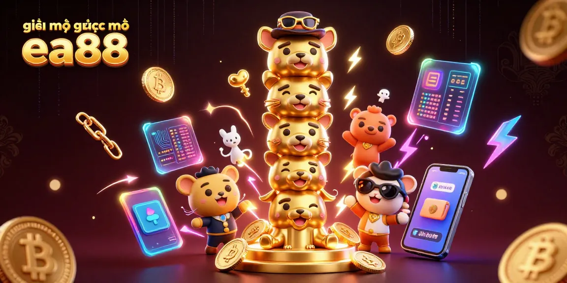 Experience the magic of giải mã giấc mơ ea88 with vibrant 3D digital art, rich in gambling themes.