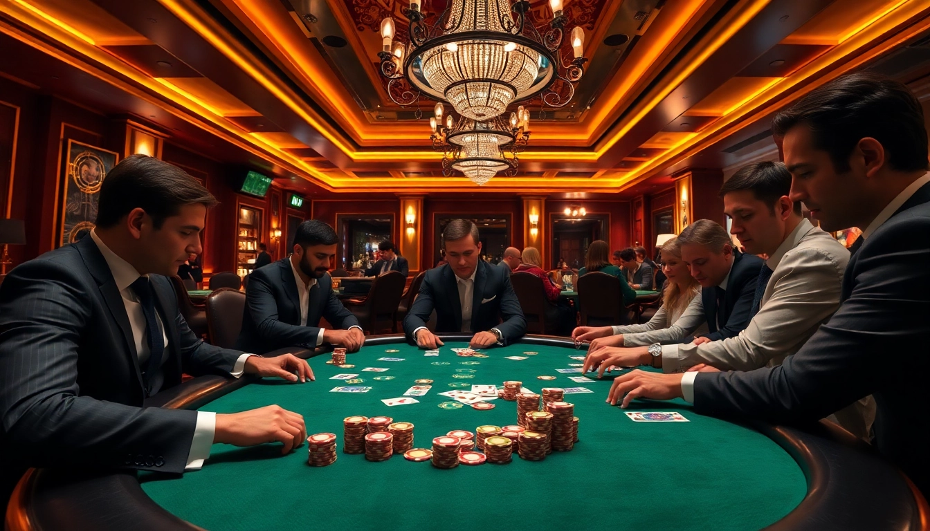 High-stakes poker action at https://tg88.fyi/ showcasing luxurious casino ambiance and engaging gameplay.