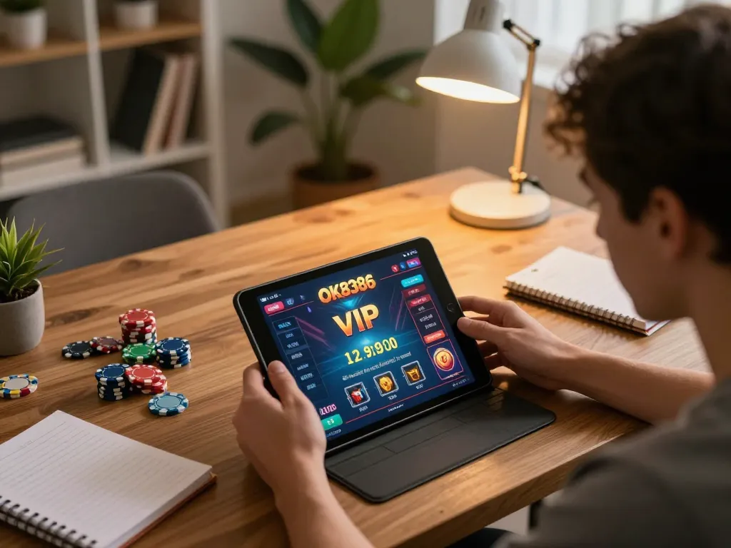 Engaging online gaming scene highlighting OK8386 VIP with strategic play elements.