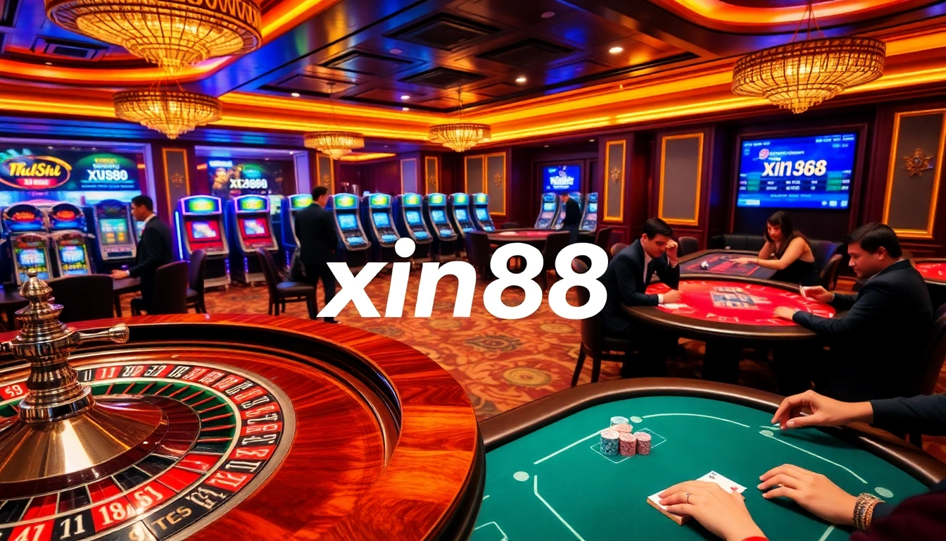 Experience the thrill of gaming at xin88 casino with vibrant tables and engaging players.