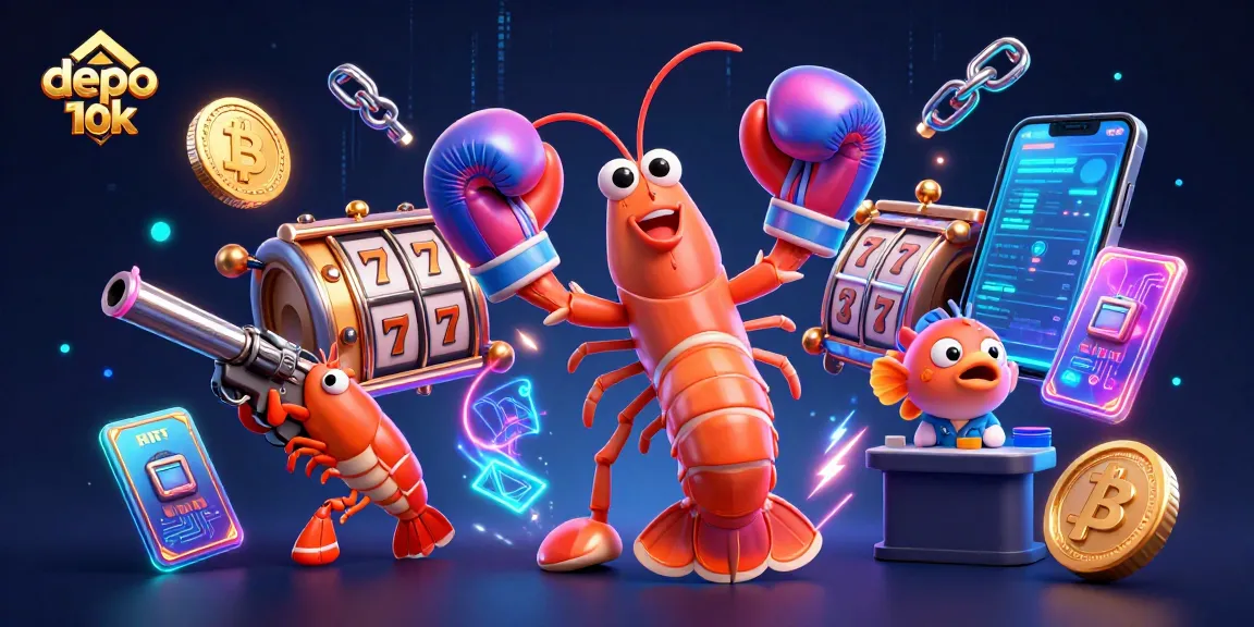 Engage with the depo 10k slot revolution featuring animated marine characters and vibrant casino elements.