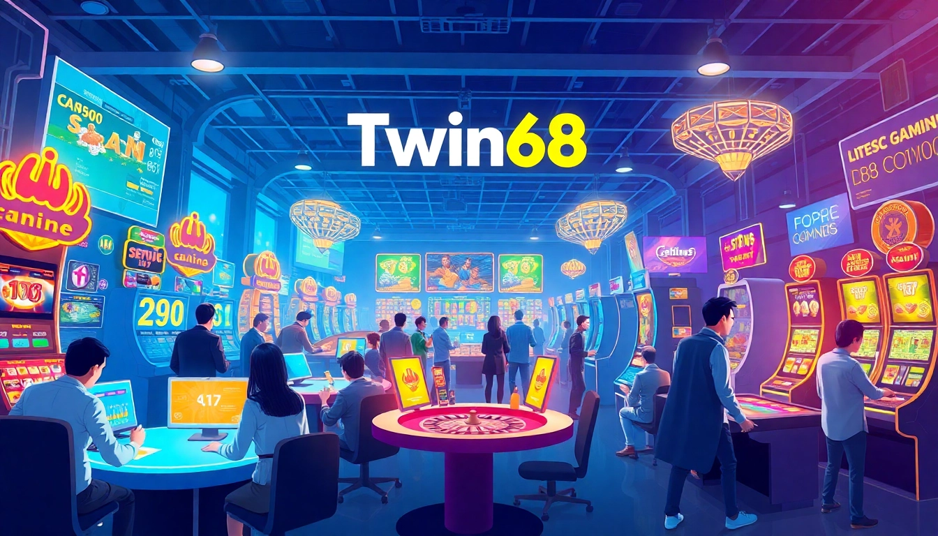 Exciting Twin68 online gaming platform showcasing vibrant casino and sports betting activities.