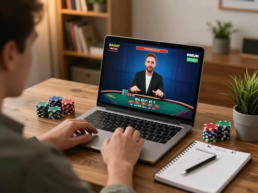 Players engage in strategic blackjack gameplay on 23win’s online platform, highlighting exciting betting moments.