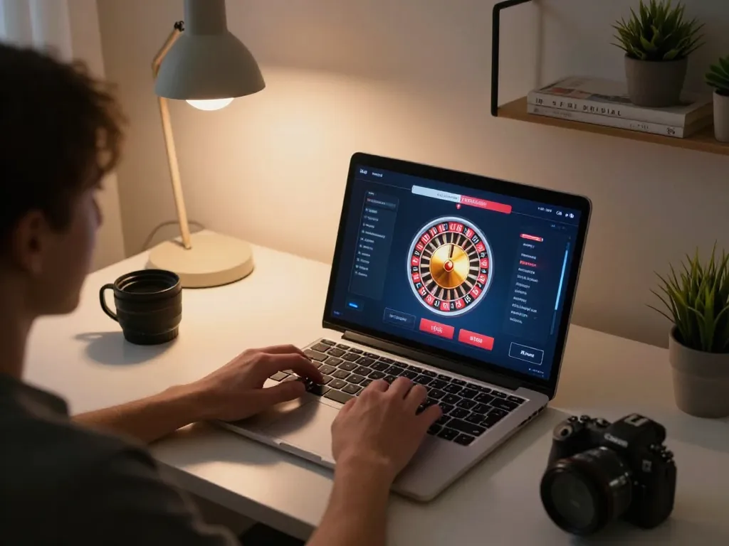 Experience live roulette gameplay at home with https://hd88.london/, capturing a dynamic online gaming setup.