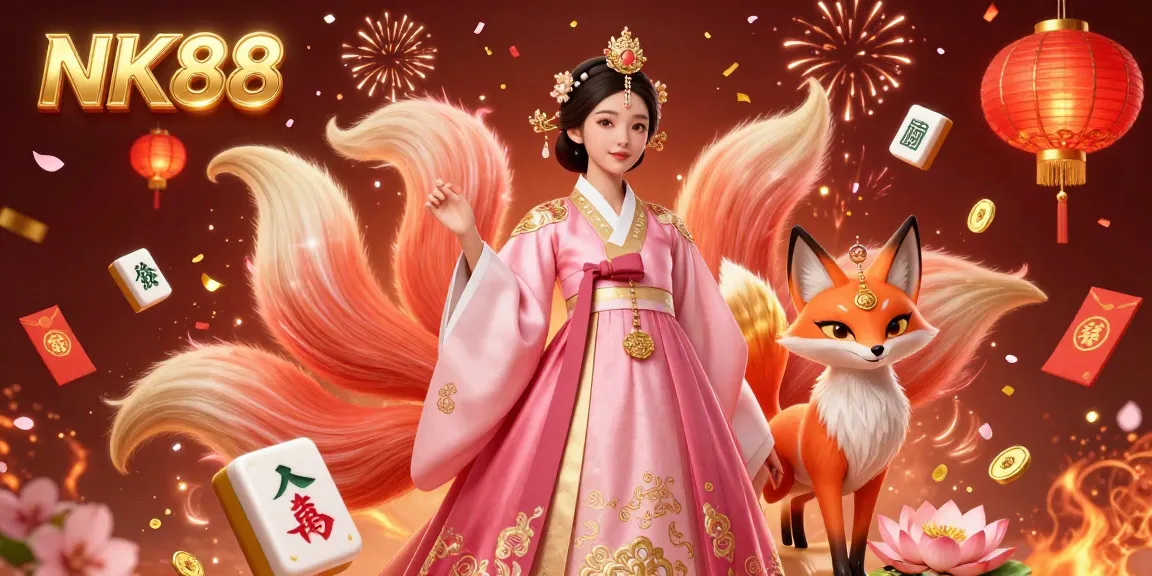 Win big at NK88 with a stunning illustration of Asian elegance and exciting gambling elements!