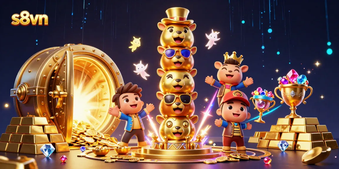 Win big with s8vn's animated totem and treasure-rich casino scene bursting with excitement