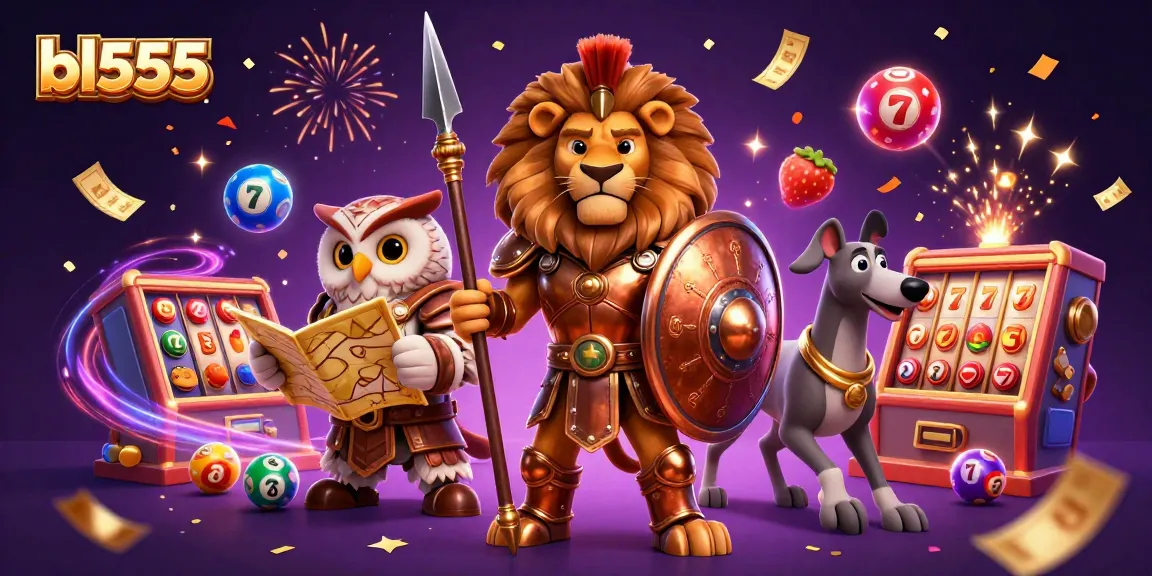 Win big at bl555 with a dynamic 3D casino scene filled with exciting slots and lottery elements.