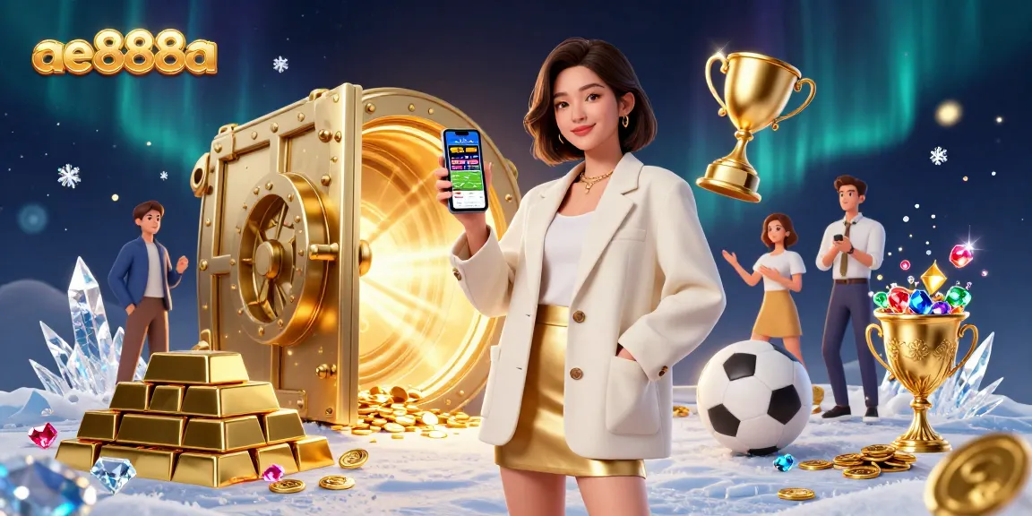 Bet on ae888a with dynamic sports betting action featuring an Asian woman in stylish attire.