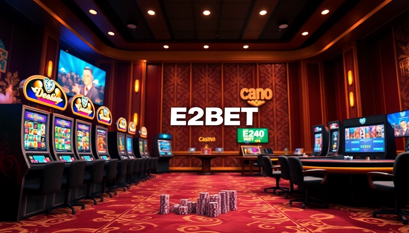 Experience thrilling gameplay at trang chủ E2BET with elegant casino visuals and exciting game interfaces.