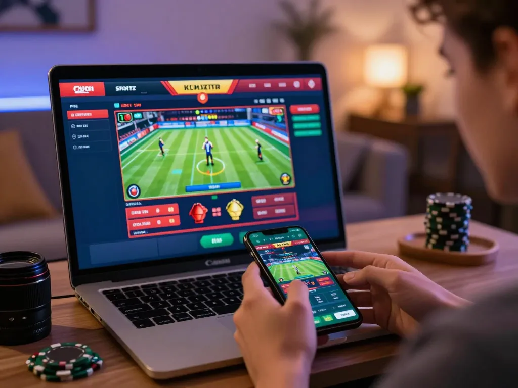 FC88 offers a dynamic online sports betting experience with a user engaged on their smartphone.