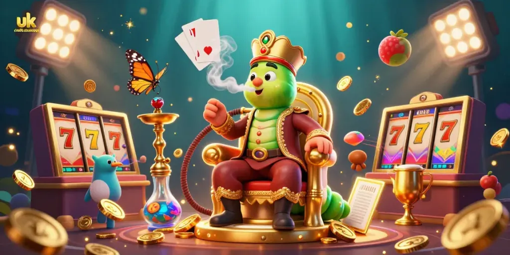 Engaging scene showcasing uk credit card casinos with vibrant characters and rich game elements.
