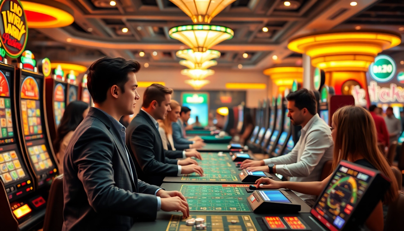 B52Club online casino gaming experience featuring players engaging in live casino games and slot machines.