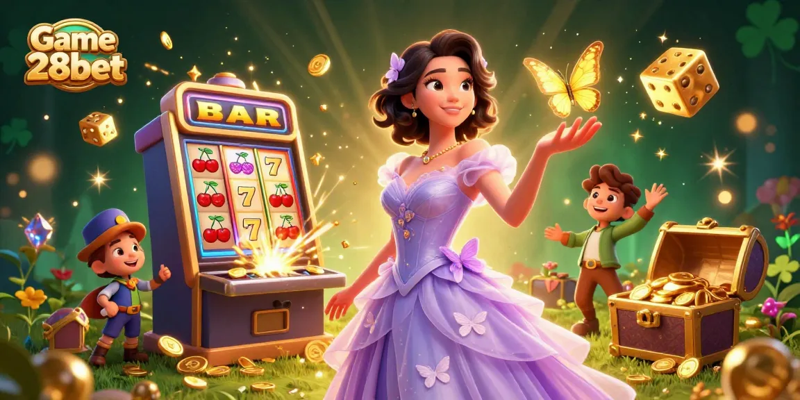 Engage with Game 28bet alongside a photorealistic character in a rich casino scene full of dynamic elements.