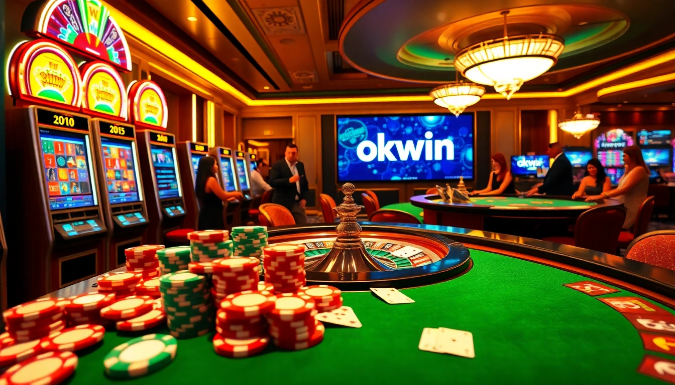 Experience thrilling casino action with okwin slot machines and vibrant poker games.