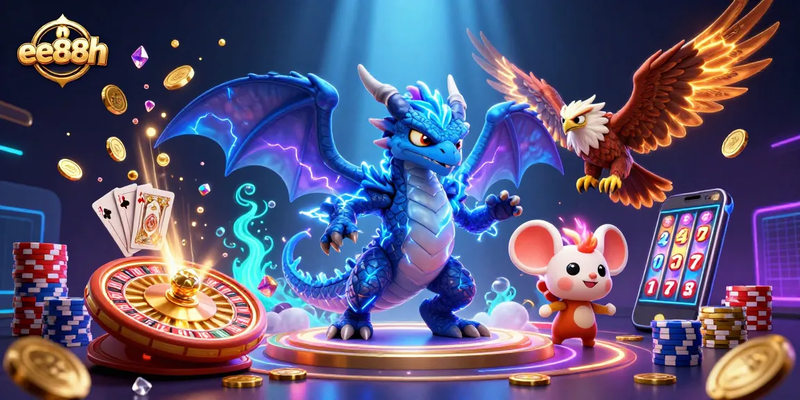 ee88h embraces thrilling gaming with vibrant characters and dynamic casino elements.