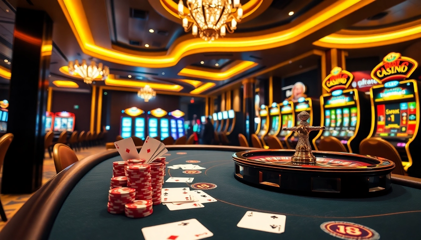 Experience excitement at U88 casino with vibrant poker tables and luxurious gaming atmosphere.