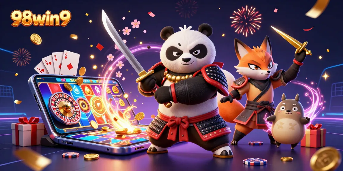 Engage in exciting gameplay at 98win9 with vibrant characters and dynamic casino games.