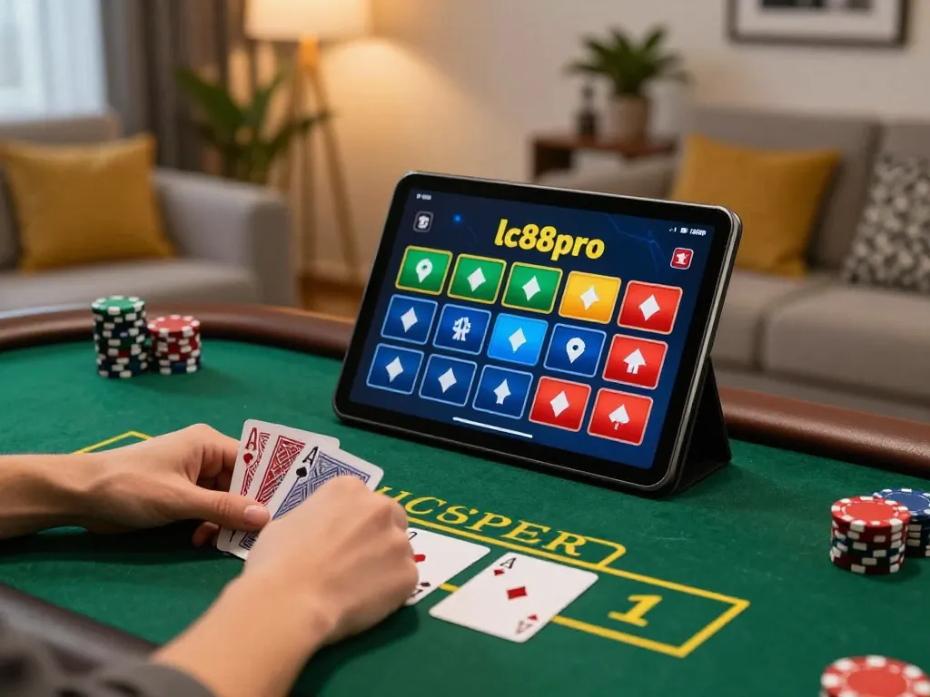 Engaging in online blackjack at lc88pro from the comfort of home while focusing on strategy