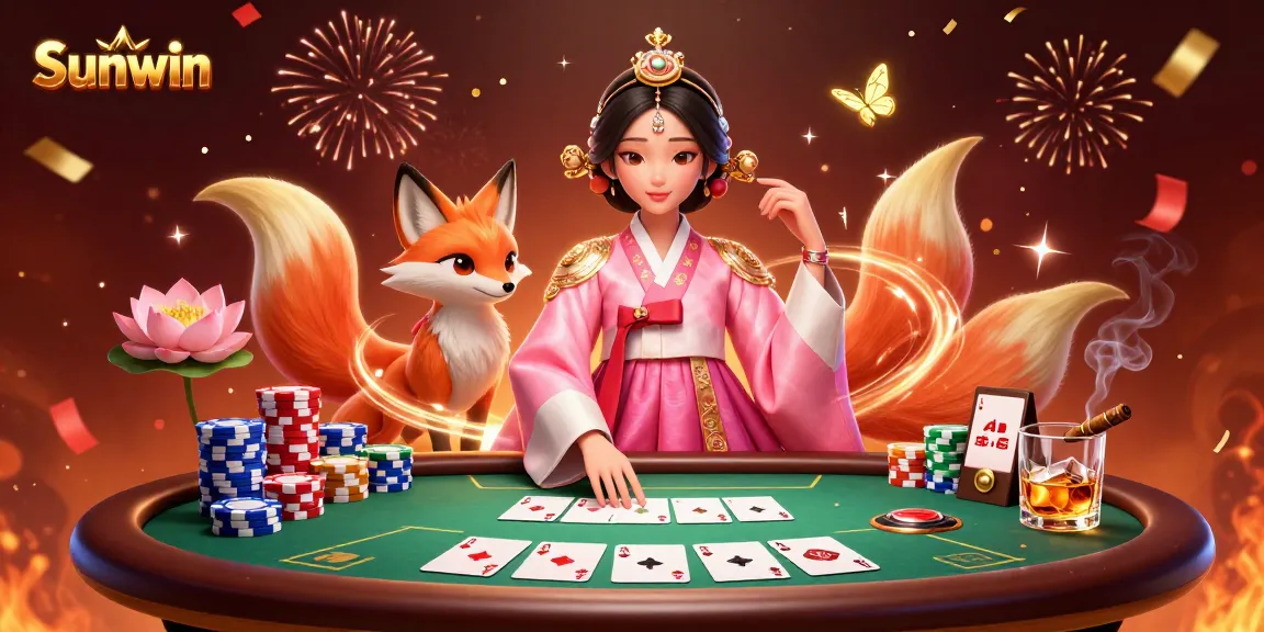 Experience exciting gaming with Sunwin's vibrant casino scene featuring poker and celebrations.