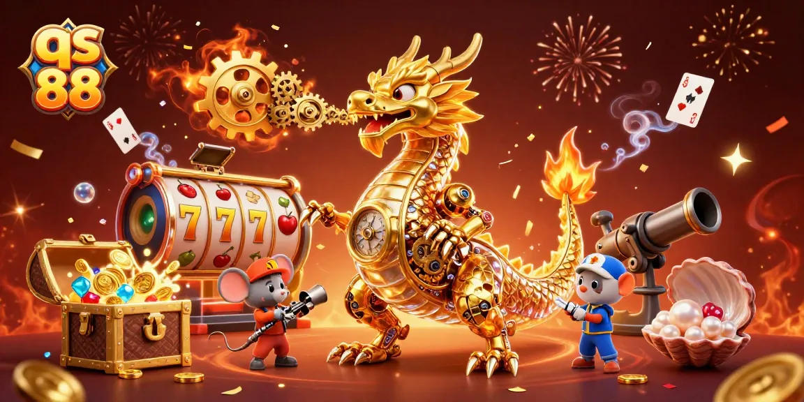 Experience the thrilling adventure of qs 88 with dynamic slot reels, golden treasures, and captivating 3D visuals.