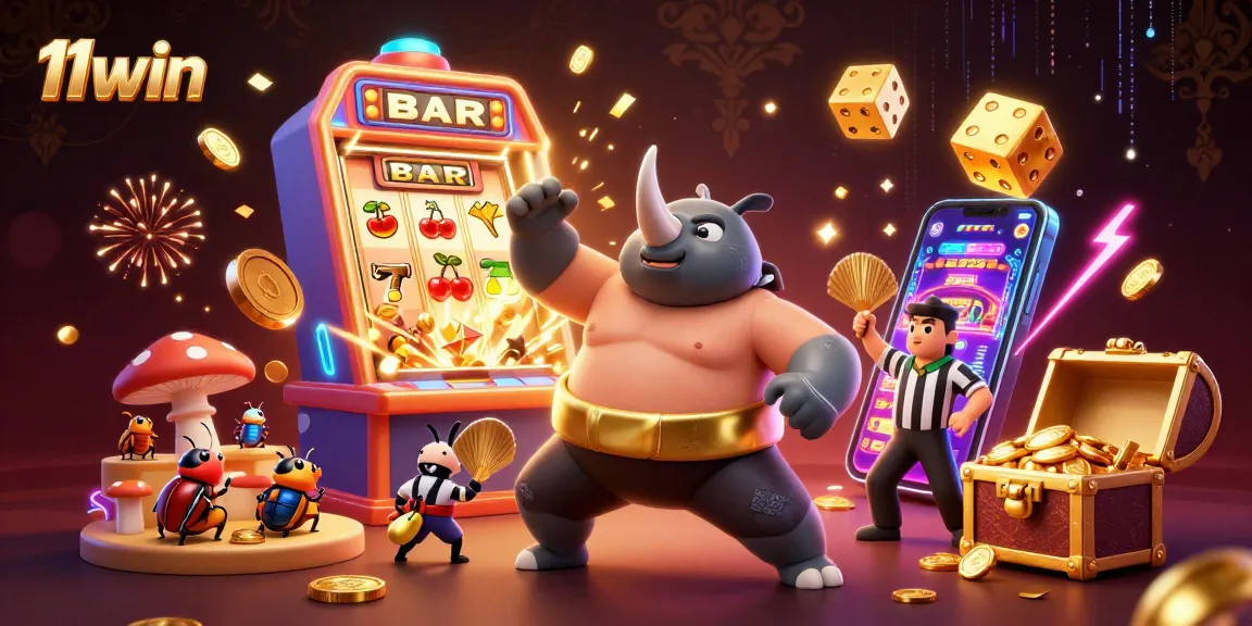 Hit the jackpot at 11win with a thrilling 3D casino showdown featuring a sumo beetle!
