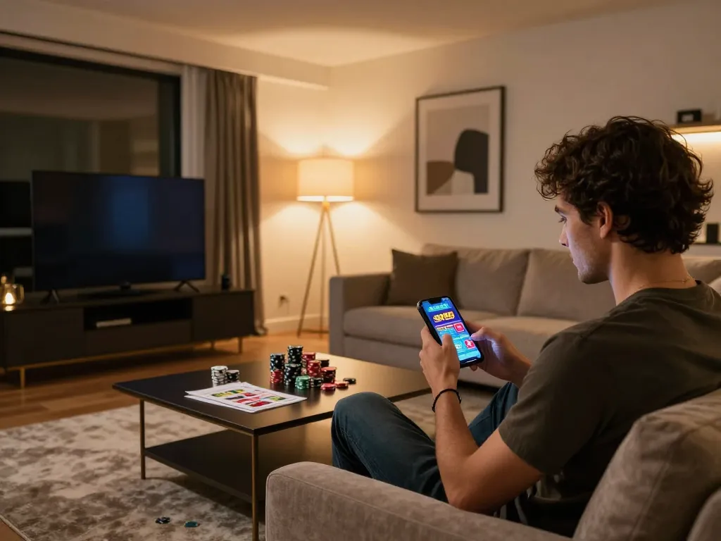 Playing on the sky88 app with a focused strategy during an upscale at-home gaming session
