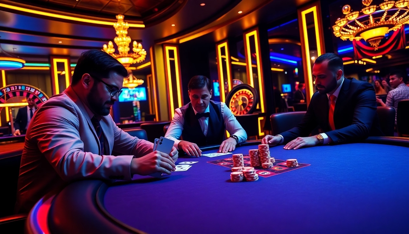 Engage with the thrilling poker action at https://goal123.work/ with vibrant colors and luxurious casino elements.
