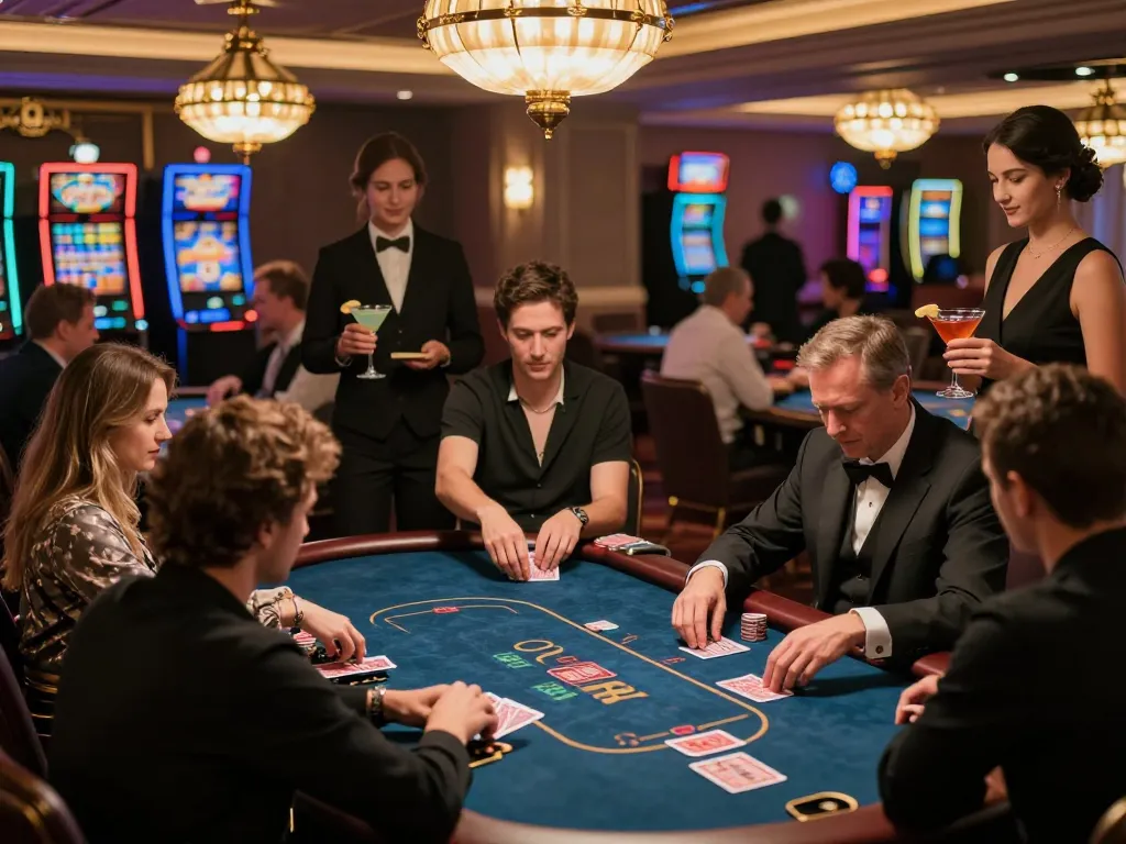 B52club players engaged in an exciting poker game with thrilling bets being placed