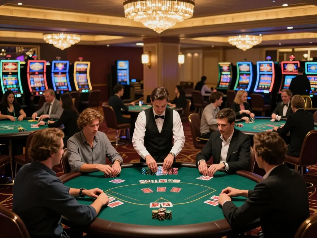 Players enjoying poker at TG88 casino with dynamic gameplay and vibrant atmosphere