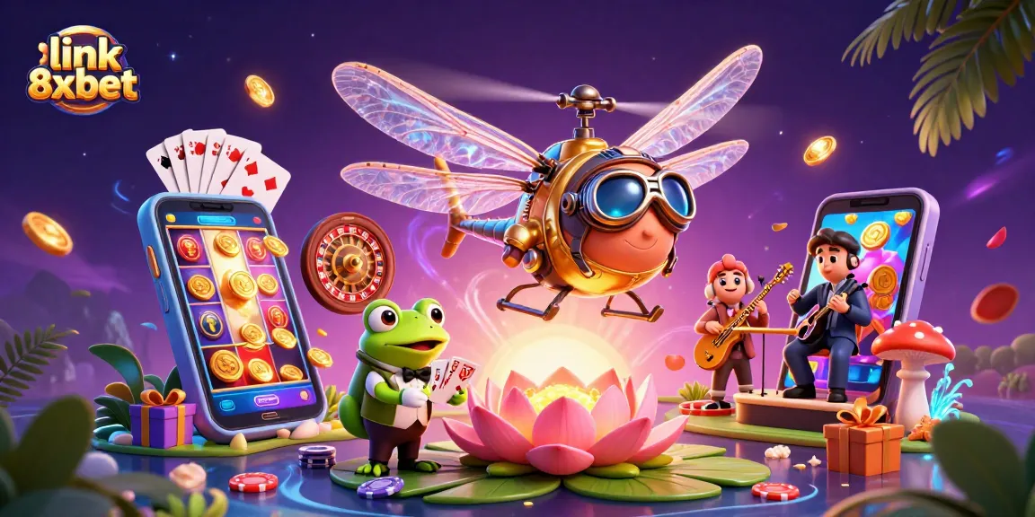 Engage in the exciting world of link 8xbet with a vibrant 3D casino illustration featuring unique characters!