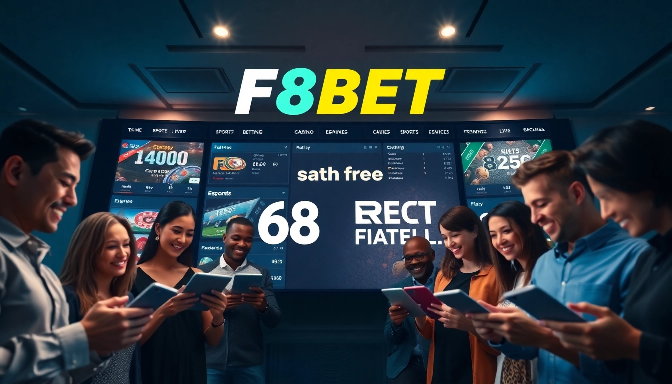 F8bet online betting platform showcasing diverse players enjoying 68K free bonus.