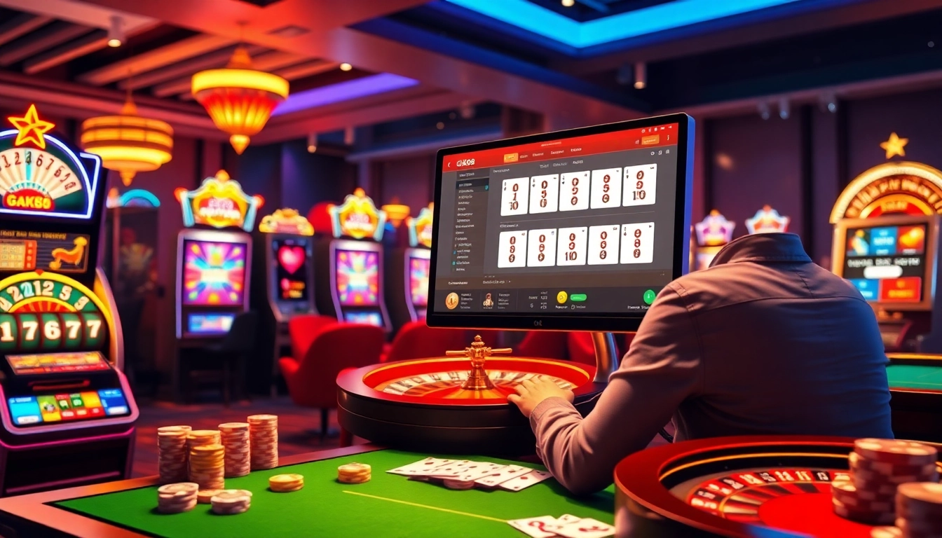 Engaging online gaming experience at trang chủ gk88 with vibrant casino elements.