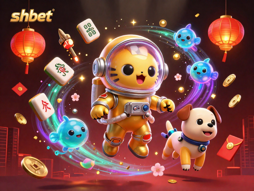 Experience the excitement of shbet with dynamic gambling elements in a vibrant cosmic setting.